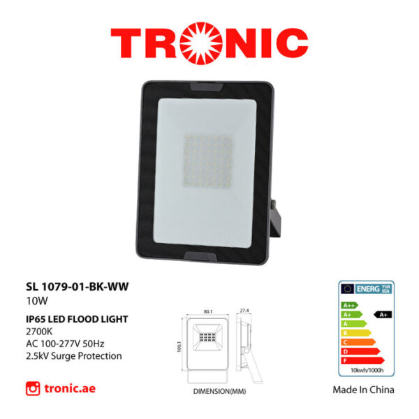 Tronic Black LED Floodlight 10 Watts - Image 3