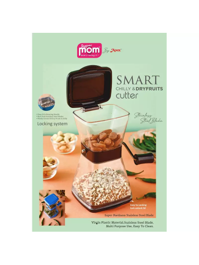 Supermom Smart Chilly and Dry fruit Cutter Manual Plastic Material Stainless Steel Blade 573591
