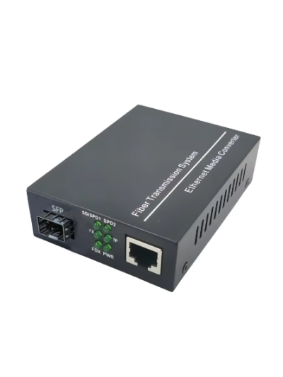 Fiber Optical Media Converter 1 Port SFP to 1 RJ45 Gigabit Optical Fiber Ethernet 10/100/1000M