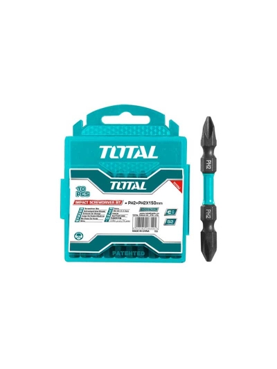 Total Screw Driver Bit Impact 65mm 10pcs Set TACIM16PH233