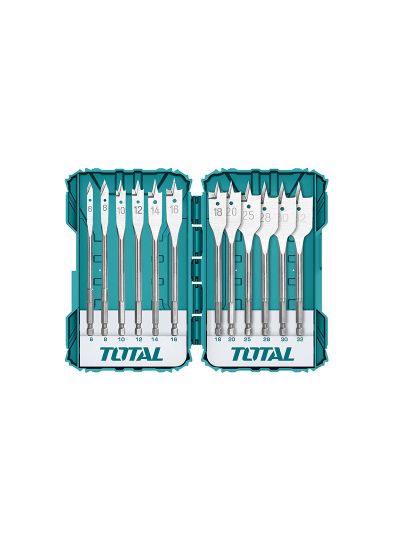 Total Drill Bit Set Flat Wood 12pcs TACSDL1201