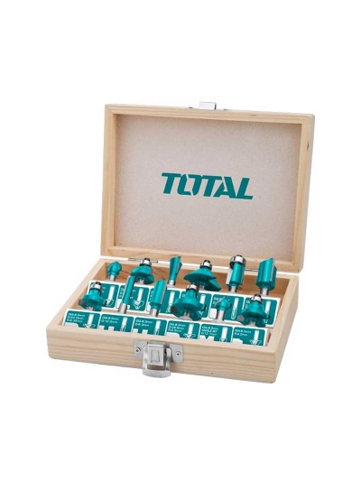 Total Router Bits 6mm 12pcs Set TACSR0121