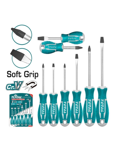 Total Screw Driver 8pcs Set THT250608