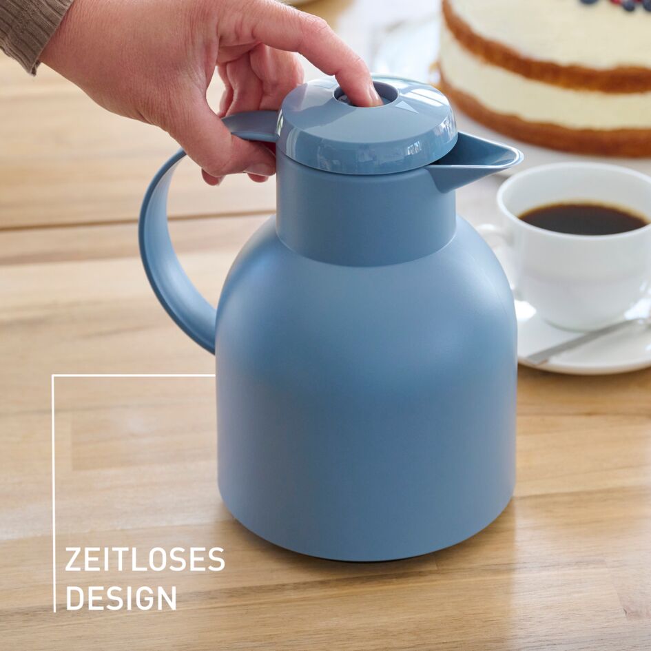 Tefal Samba Jug 1 Liter Blue Isothermal Jug Translucent Vacuum Flask Plastic-Polypropylenex (PP) Glass Liner K3035312 F4010110 - Image 11