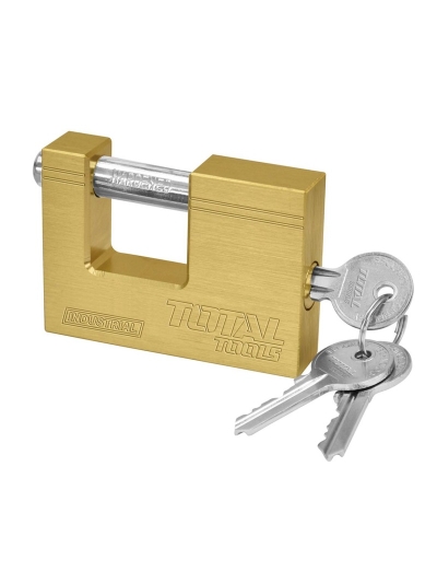 Total Brass Block Padlock 70mm Heavy Duty TLK32703