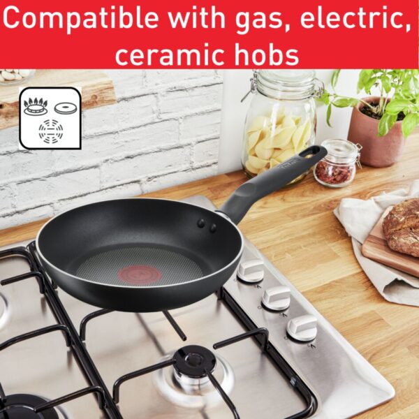 Tefal Super Cook Frypan 28cm Non Stick Thermo Signal 100% Safe Frying Pan Black Aluminium B4590684 - Image 5
