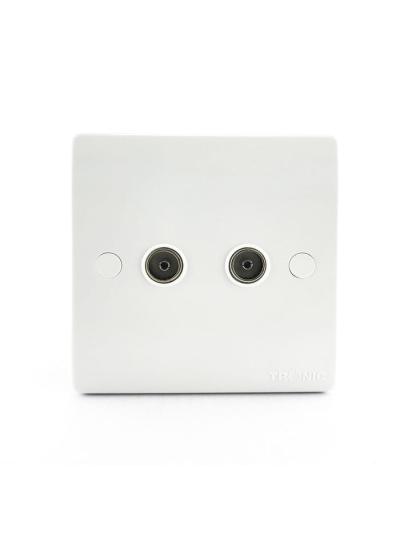 Tronic Television Socket 2 Gang