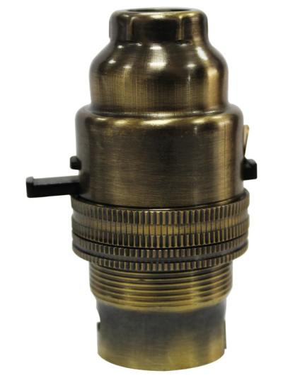 Tronic Brass Lamp Holder B22 (Pin)