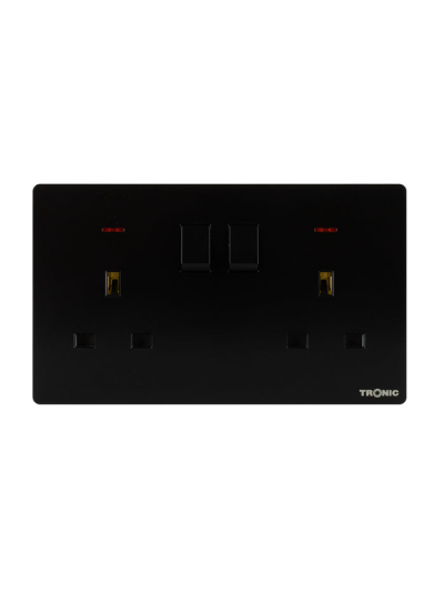 Tronic Twin Switch Socket with Neon