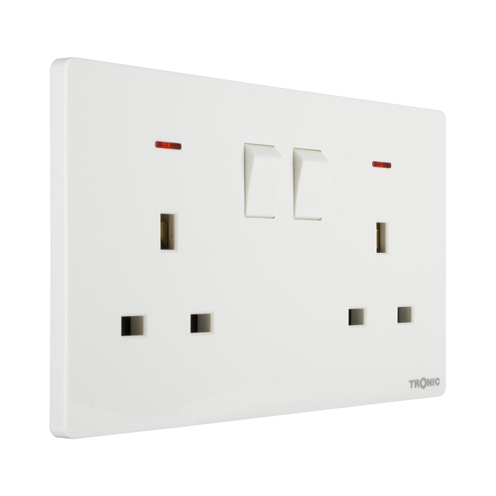 Tronic Twin Switch Socket with Neon - Image 5