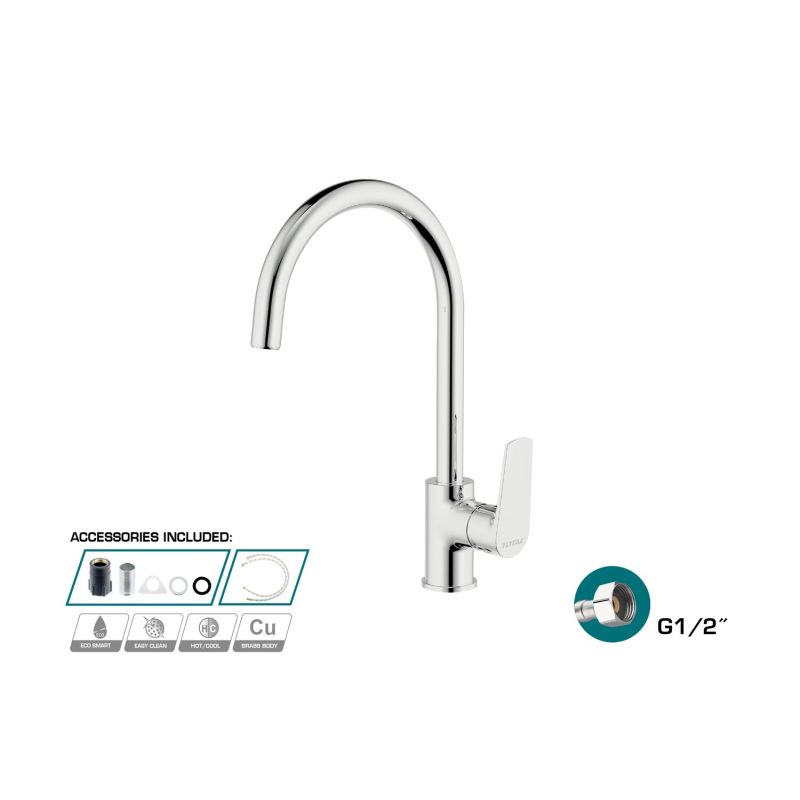 Total Kitchen Washbasin Mixer 361mm TSLBM23401 - Image 2