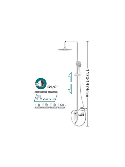 Total Shower Mixer Set TSLBM513681