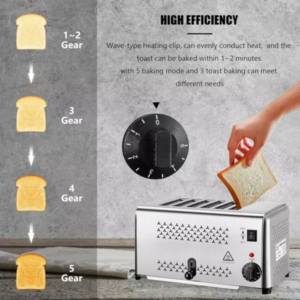 Commercial Bread Toaster 6 Slice 110-240V - Image 8