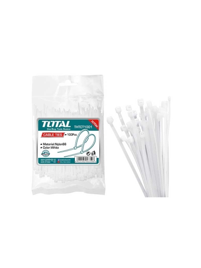 Total Cable Ties 200mm White THTCT2001