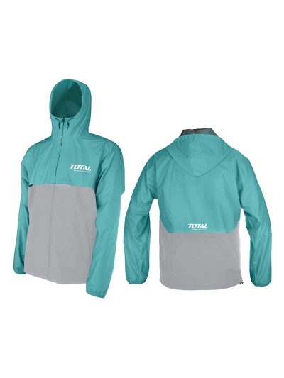 Total Rain Jacket Coated Polyster with Mesh Lining L/XL/XXL