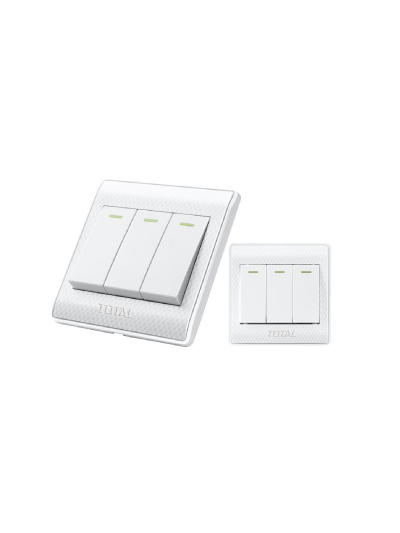 Total 3 Gang Switch Electric 1 Way 16A THESSH03101