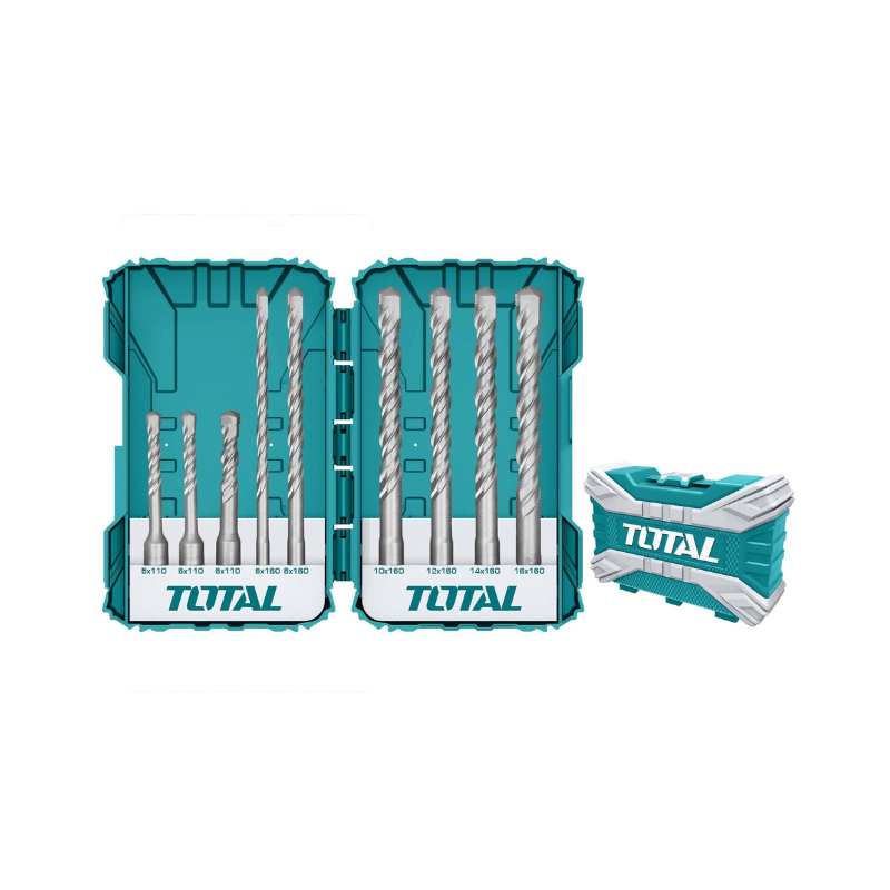 Total Drill Bit Set SDS Plus Pack of 9 TACSDL30901