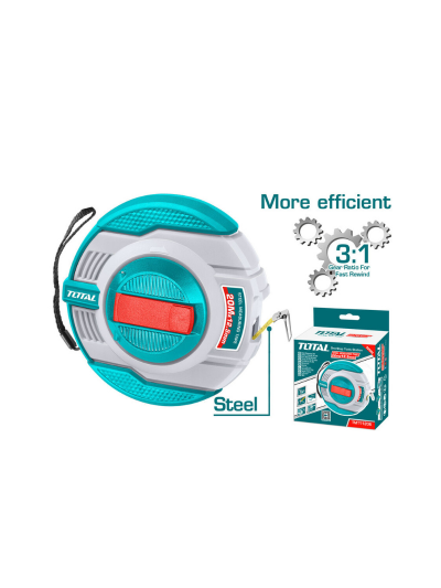 Total Measuring Tape Steel Round 30m TMT11306