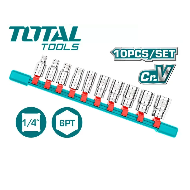 Total Socket Spanner Set 1/4" Pack of 10 THT1411023 - Image 3