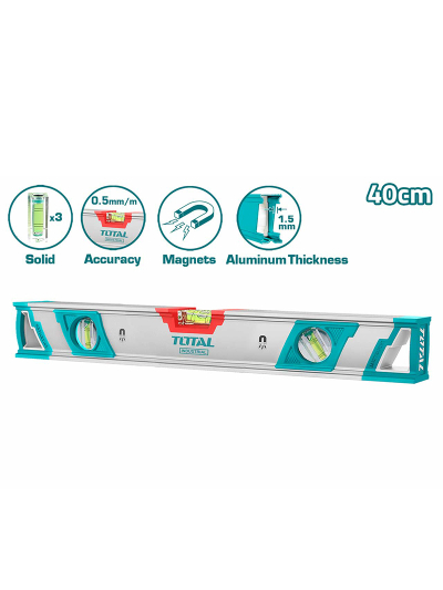 Total Spirit Level with Powerful Magnets 40cm TMT24086M