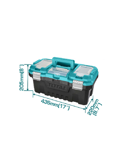 Total Plastic Tool Box 17" Empty TPBX0172