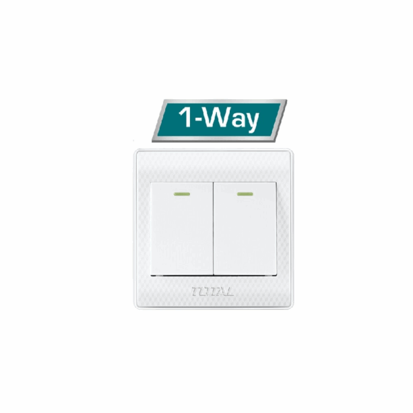 Total 2 Gang Switch Electric 1 Way 16A THESSH02101 - Image 2