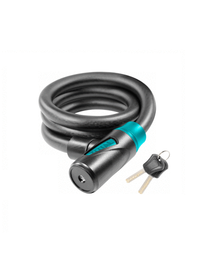 Total Padlocks Bicycle Lock 10x1000mm with Lock Frame, Can Be Rolled Up for Easy Storage with 2pcs Iron Keys TBK11010