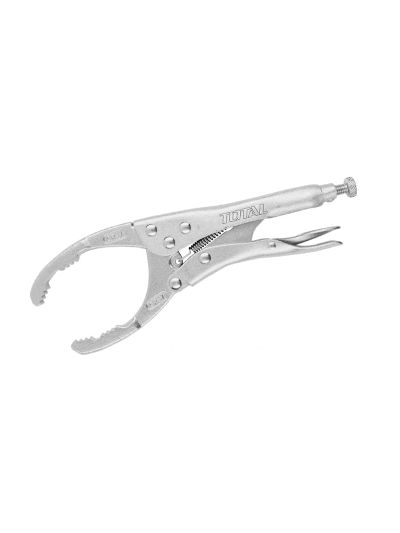 Total Plier Locking 10" for Oil Filter, Paw Lock Position of Filter Small Cars and Trucks, Nickel Plated THT190905