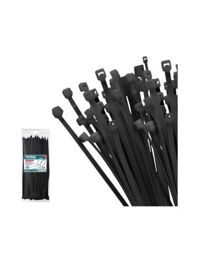 Total Cable Ties 200 x 3.6mm Black (100pcs Set) THTCTB20036