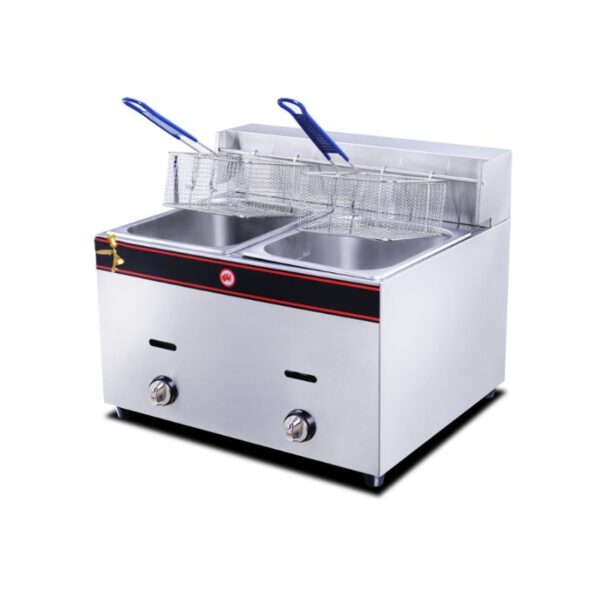 Commercial 2-Tank 2-Basket Gas Fryer 12.5L HGF-772 - Image 3