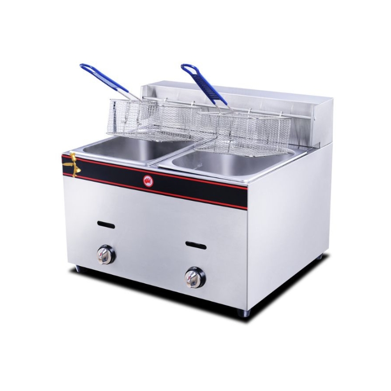 Commercial 2-Tank 2-Basket Gas Fryer 12.5L HGF-772 - Image 3