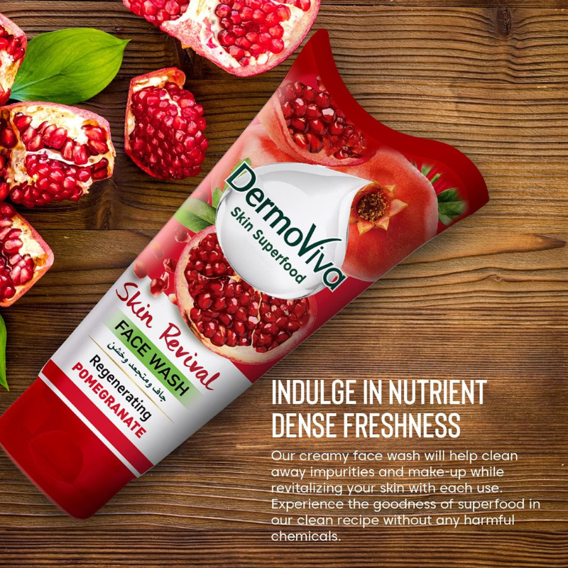 Dermoviva Face Wash Skin Revival Pomegranate 150ml - Image 3