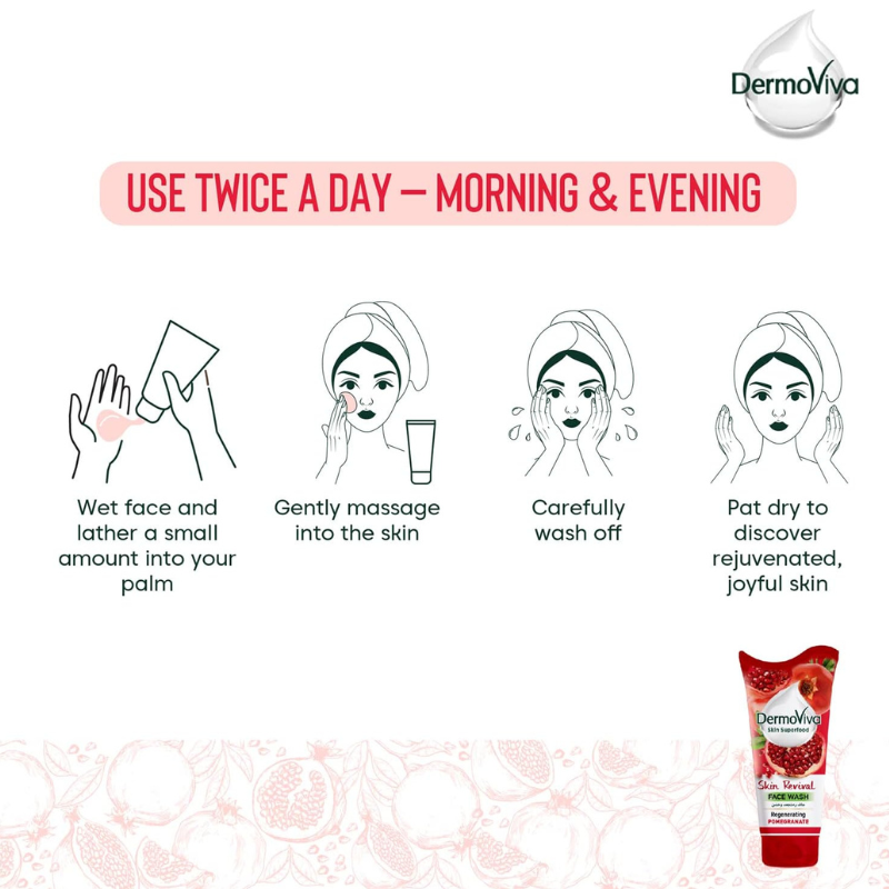 Dermoviva Face Wash Skin Revival Pomegranate 150ml - Image 6