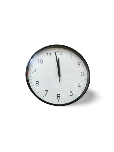 Generic High Quality Fashionable/Elegant Simple Design Medium Size Battery Operated Round Shaped Analog Silent Quartz Wall Clock Black/White N78628