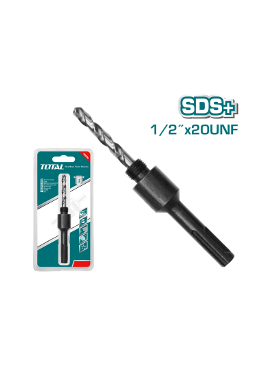 Total Hole Saw Arbor SDS Plus Shank, 1/2"-20UNF Thread TAC4205