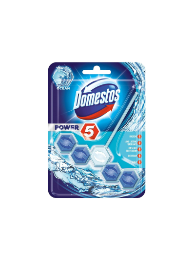 Domestos Toilet Rim Blocks, Provides Hygiene & Shine 55gm