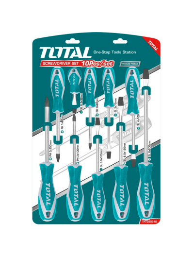 Total Screwdriver Set 10pcs THT250610