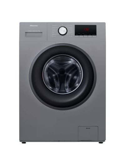 Hisense Washing Machine 9kg Steam Care, Front Load, LED Display, Time Delay, Energy Efficient, Snowflake Drum, Titanium WFPV9012MT