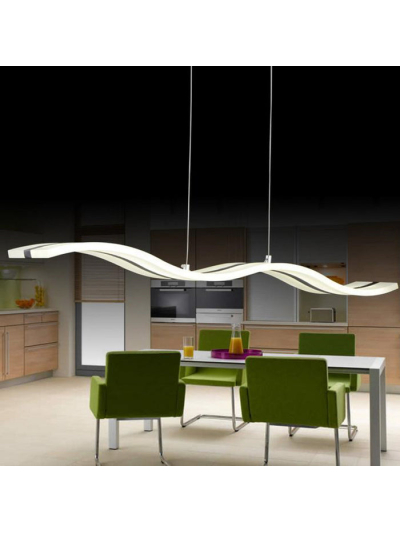 Tronic Modern Acrylic LED Wave Pendant Light