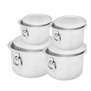 Nadstar Aluminium Sufuria 4pcs with Lid & Handle 75L 85L 100L 110L Cookware Set Tope Cooking Pot for Commercial Use - Gauge 7 Kitchen Heavy Duty Tapela