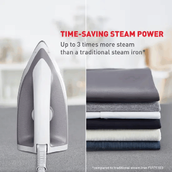 Tefal Express Optimal Steam Generator Iron 2200W with 1.2L Tank 1.6m Power Cord Ceramic Soleplate SV4111G0 - Image 8