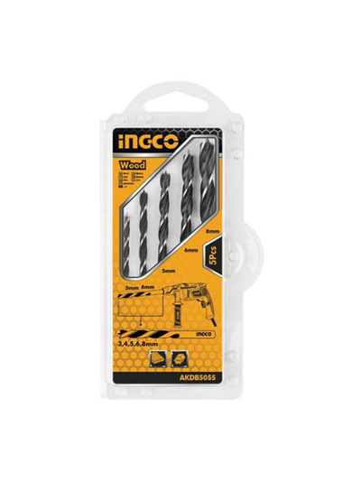 Ingco Wood Drill Bit Set Pack of 5 AKD5055
