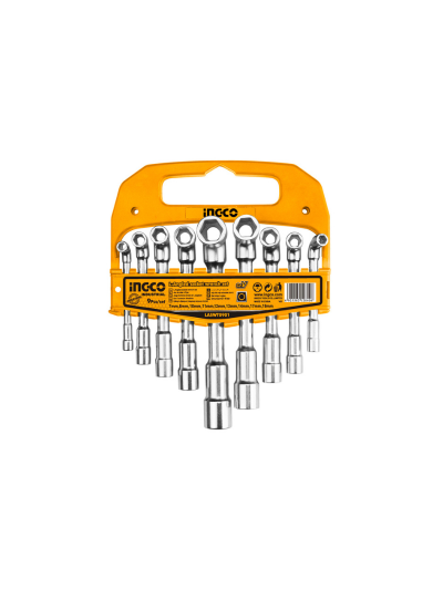 Ingco Socket Wrench L-Angled 9pcs Set LASWT0901
