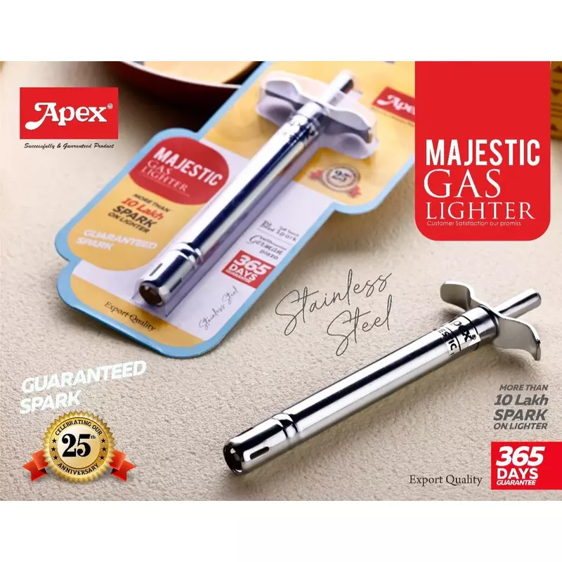 Apex Majestic Gas Lighter Stainless Steel Material Soft Touch 451282 - Image 5