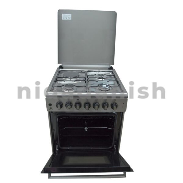 Delta Cookers 60x60 Electric Oven & Grill 3Gas & 1Elec Burner Inox DGC-6031.I - Image 2