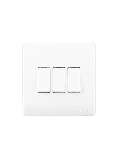 Tronic 3 Gang 1 Way Switch Standard