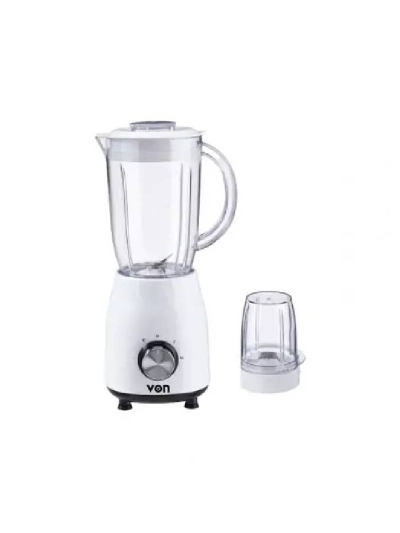 Von Blender 1.2L Plastic Jar, 350W White Anti Slip Feet VBP351NLW