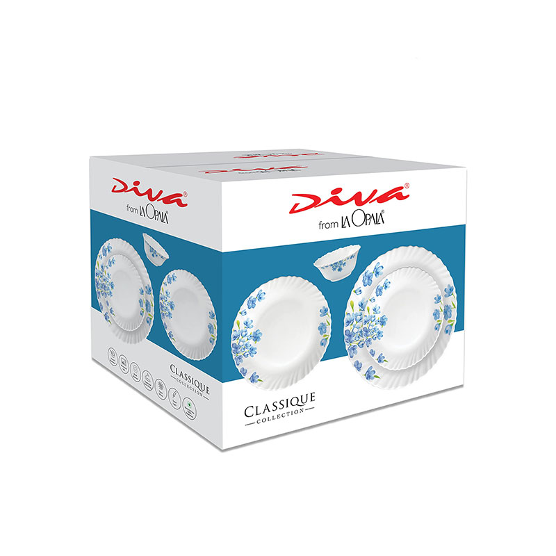 La Opala Dinner Set Blue Bells Classique 20 Pieces LB020 - Image 3