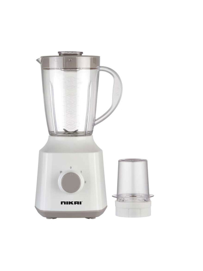 Nikai Blender 1.5L 1mill 300W Jar Capacity 2 Speeds Pulse Function Unbreakable PC Jar Measuring Cup Stainless Steel Blades Perfect for Dry & Wet Fine Grinding Mixing & Juicing - NB1700T3