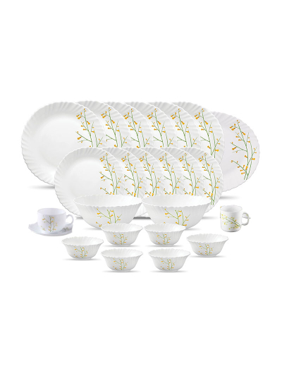 La Opala Dinner Set Citron Weave Classique 47 Pieces LW047